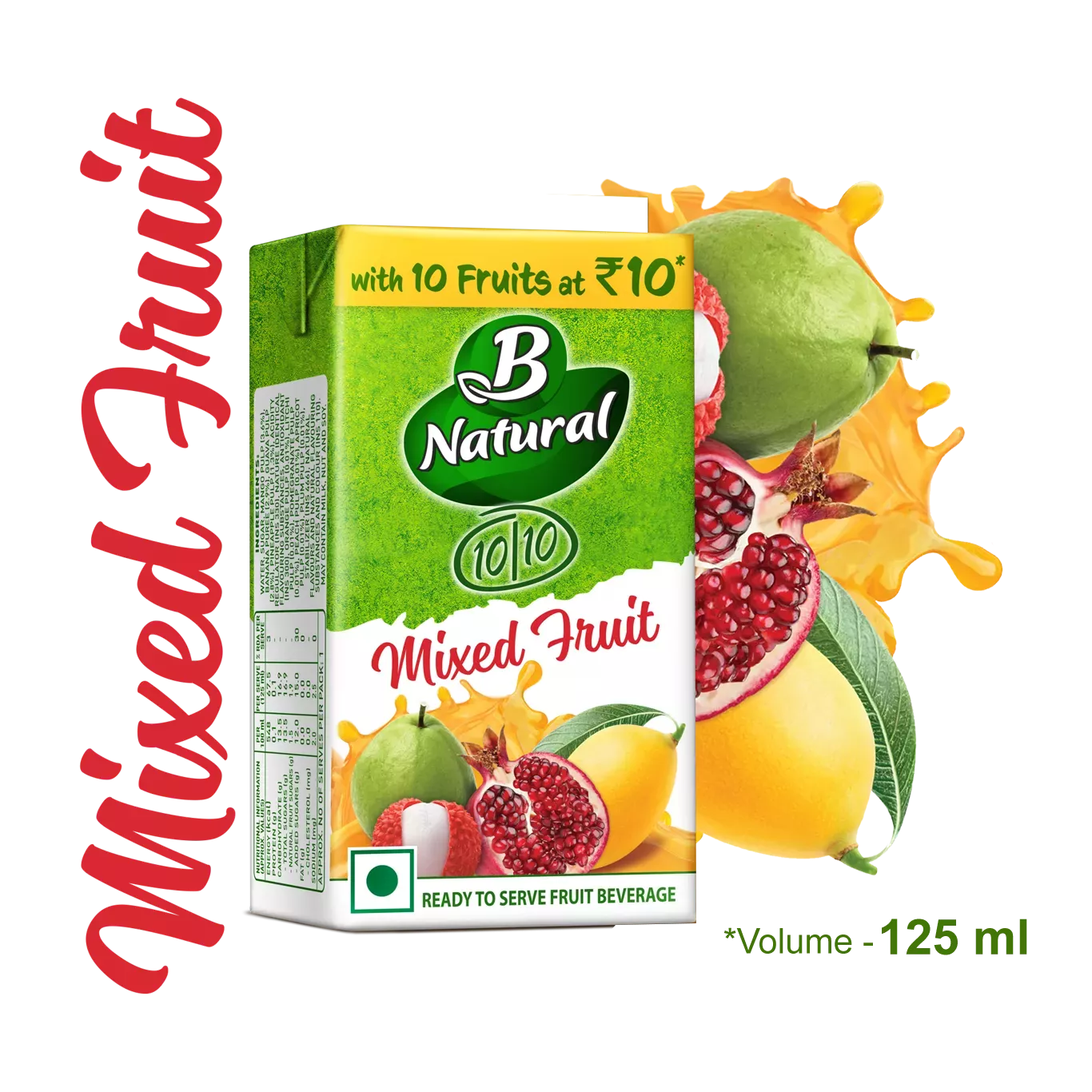 Mixed Fruit Juice - B Natural 10 - 10